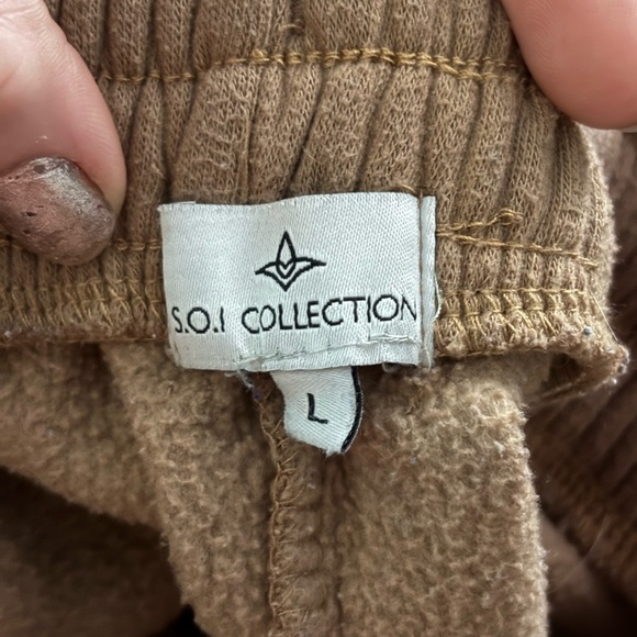 S.O.I Collection Women's Brown/Tan Joggers - Picture 3 of 7
